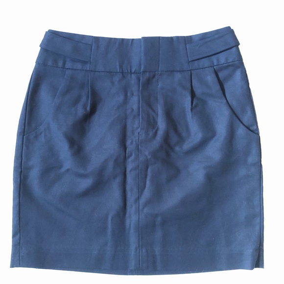 NWT Banana Republic dark navy skirt - Picture 2 of 9